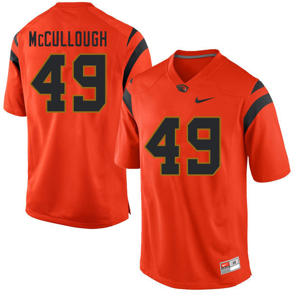 Men #49 Mitchell McCullough Oregon State Beavers College Football Jerseys Sale-Orange